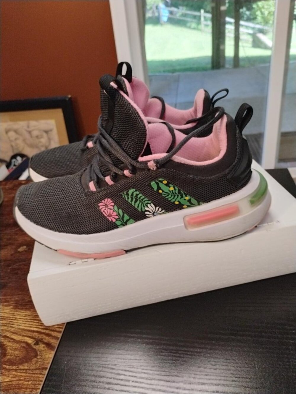 Adidas Racer TR23 Floral Cloudfoam Sneakers 7.5